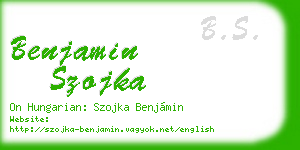 benjamin szojka business card