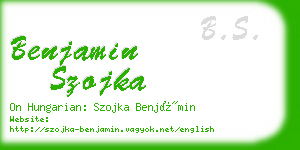 benjamin szojka business card
